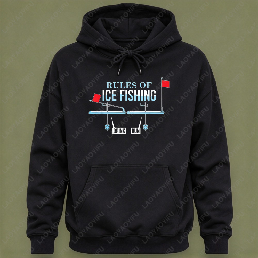 Sudadera con capucha con motiv - Ice Fishing Tip Up reseña y precio