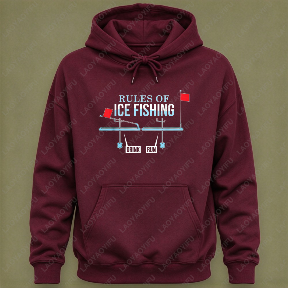 Sudadera con capucha con motiv - Ice Fishing Tip Up reseña y precio